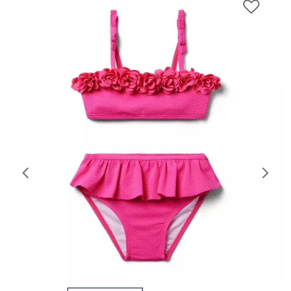 Janie and Jack RECYCLED ROSETTE 2-PIECE SWIMSUIT NWT 12-18 months
